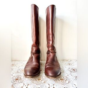 Frye Low Heel Lindsey Boots Brown Size 8 B